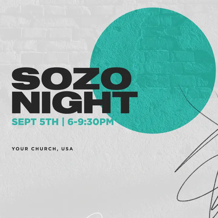 Sozo Night: social post