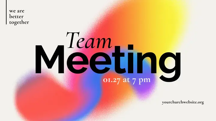 Team Meeting: title slide