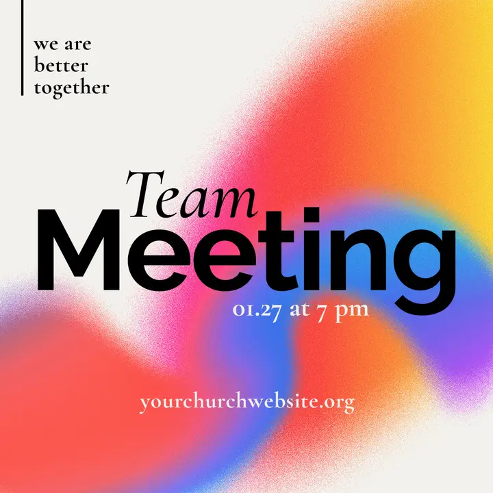 Team Meeting: social post