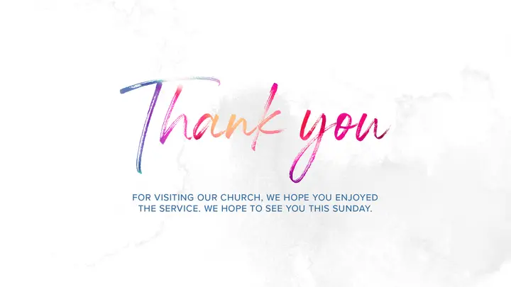 Thank You For Visiting Our Church: HD slide