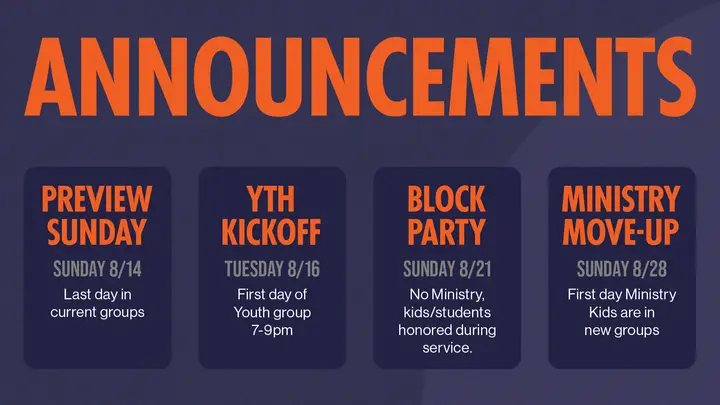 Announcements: HD slide