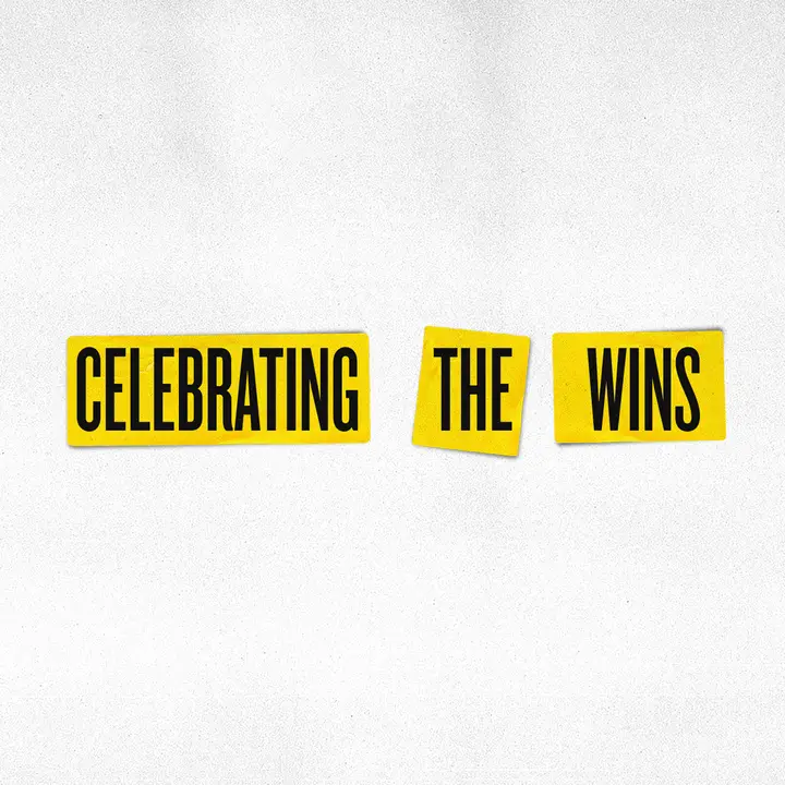 Celebrating The Wins: social post