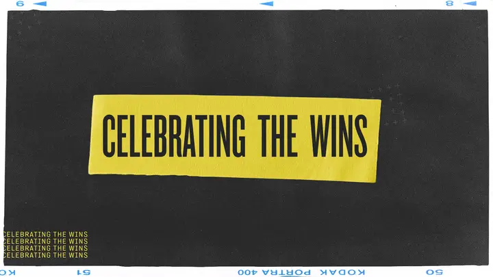 Celebrating The Wins: HD slide