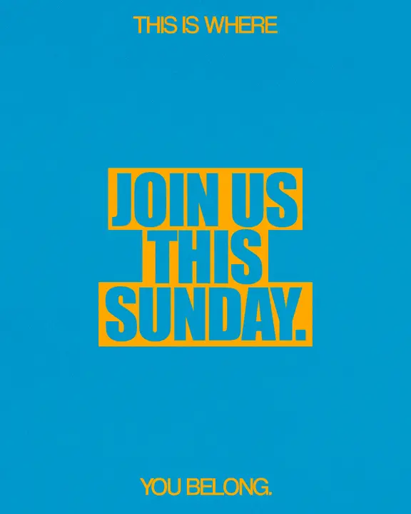 Join Us This Sunday: social post