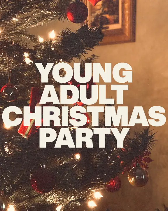Young Adult Christmas Party: social post