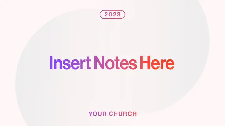 Vision 2023: notes slide