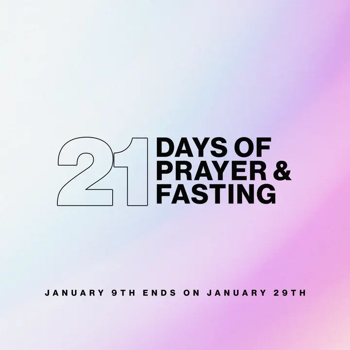 21 Days Of Prayer And Fasting: social post