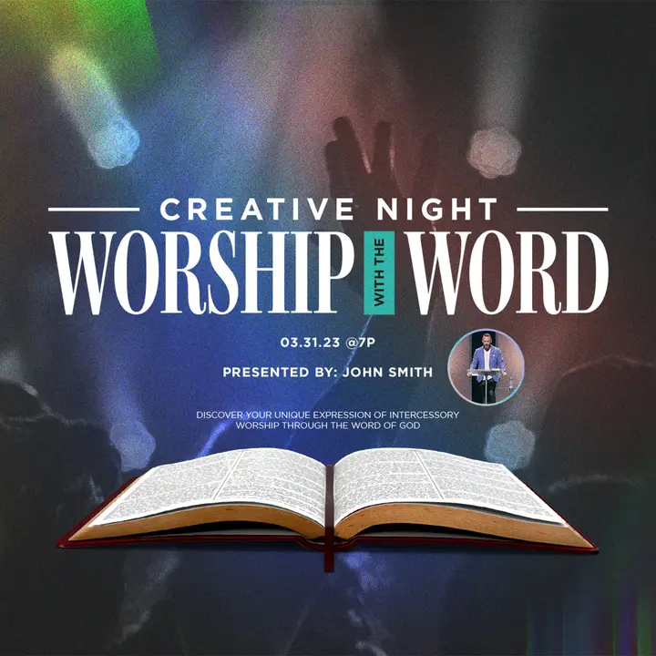 Creative Night Worship With The Word: social post