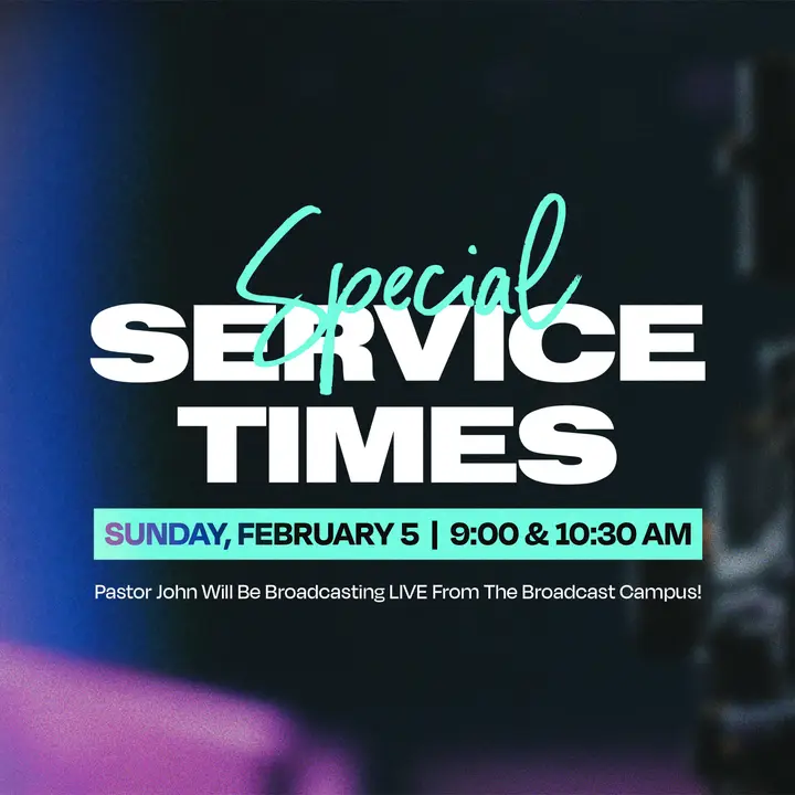 Special Service Times: social post