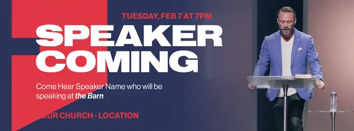 Speaker Coming: facebook cover