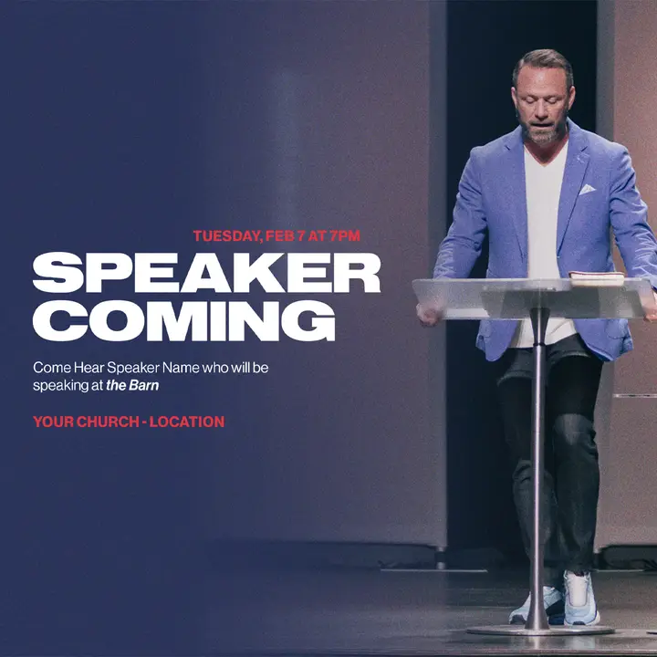 Speaker Coming: social post