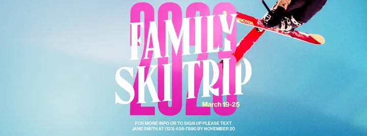Family Ski Trip: facebook cover