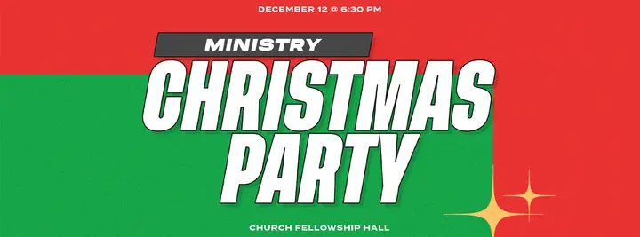 Ministry Christmas Party: facebook cover
