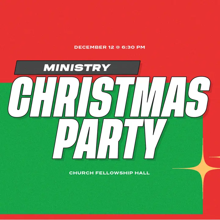 Ministry Christmas Party: social post