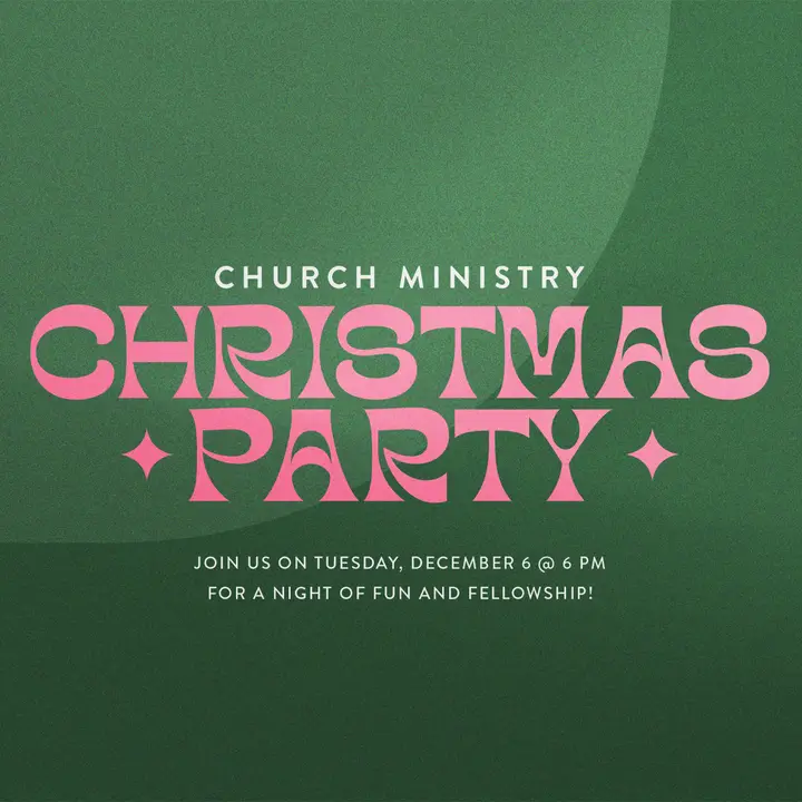 Church Ministry Christmas Party: social post
