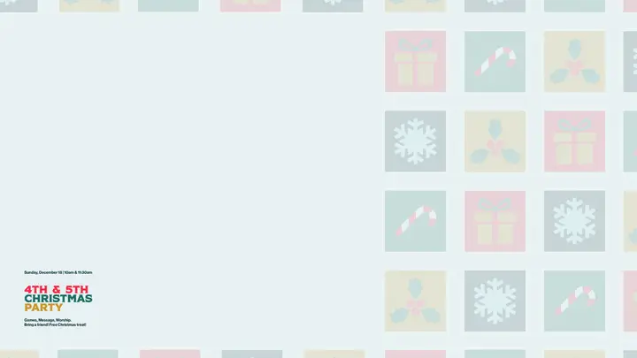 4th And 5th Christmas Party: notes slide