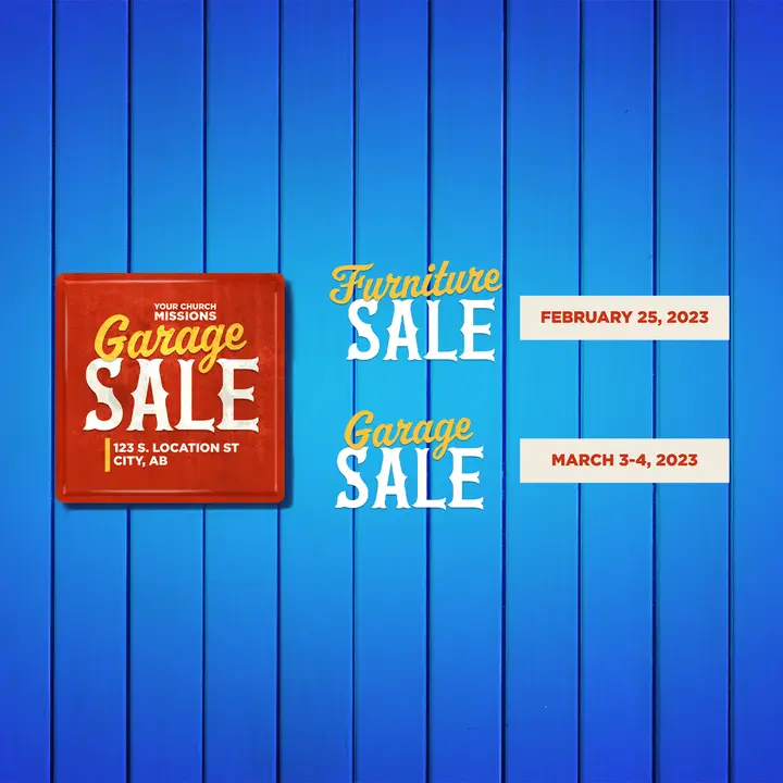 Garage And Furniture Sale: social post