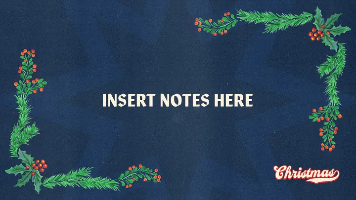 Retro Christmas: notes slide