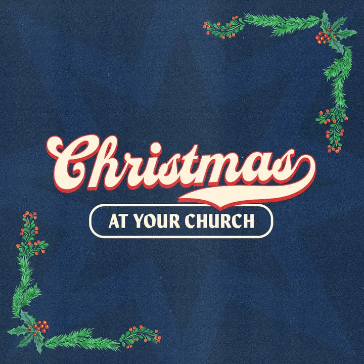 Retro Christmas: social post