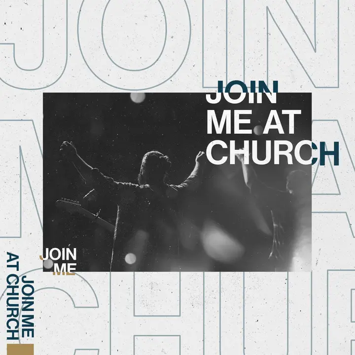 Join Me At Church: social post