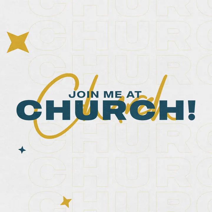 Join Me At Church: social post