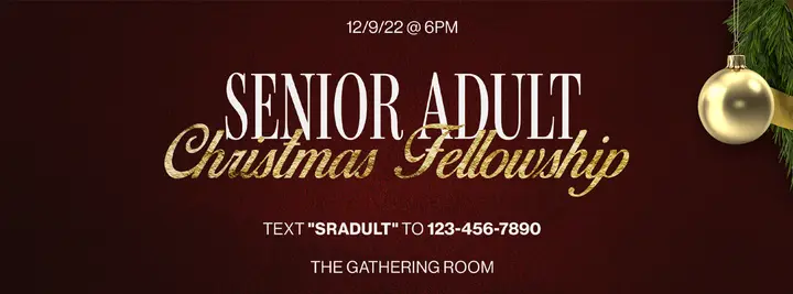 Senior Adult Christmas Fellowship: facebook cover