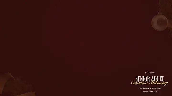Senior Adult Christmas Fellowship: notes slide