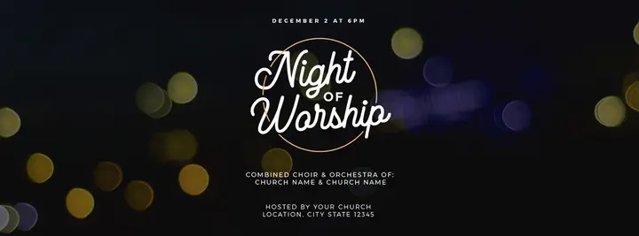 Night Of Worship: facebook cover