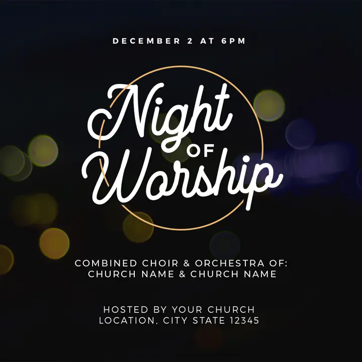 Night Of Worship: social post