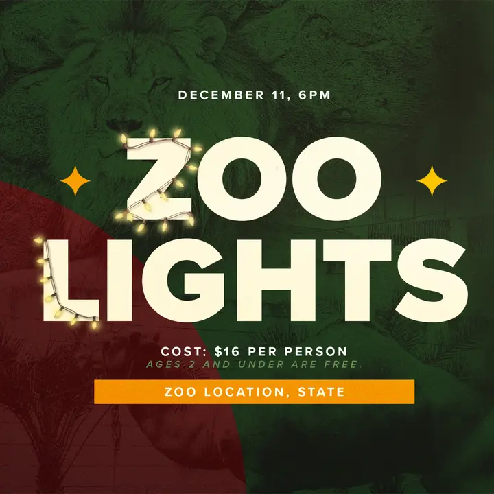 Zoo Lights: social post