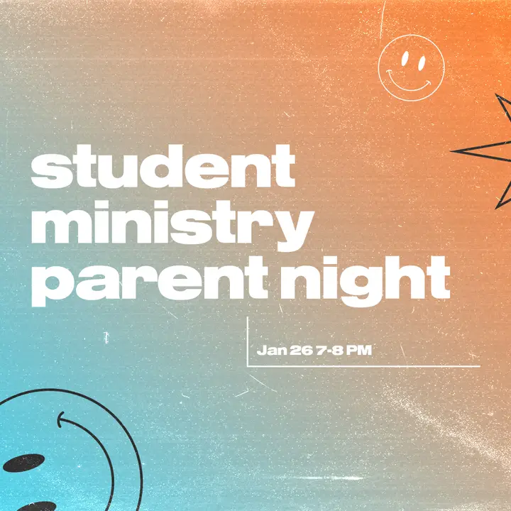 Student Ministry Parenting Night: social post