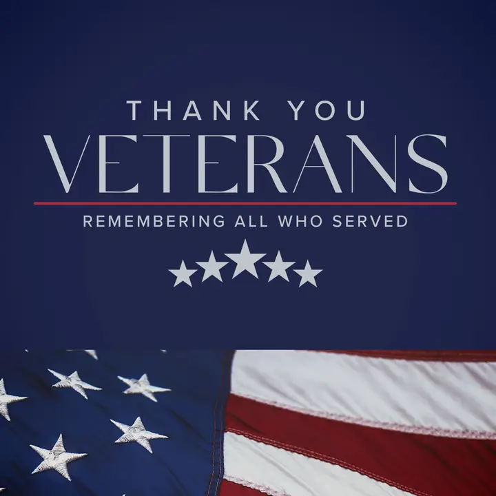 Thank You Veterans: social post