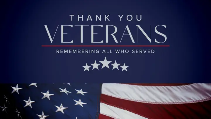 Thank You Veterans: slide