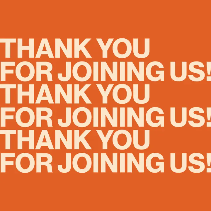 Thank You For Joining Us: social post