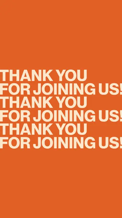 Thank You For Joining Us: story