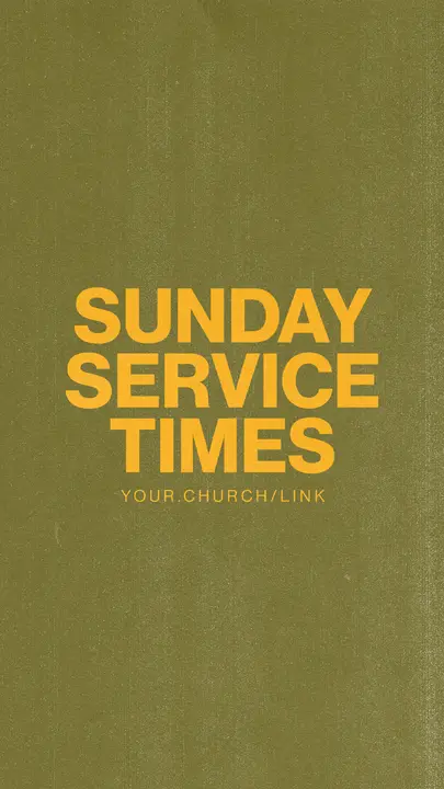 Sunday Service Times: story