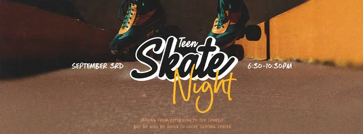 Teen Skate Night: facebook cover