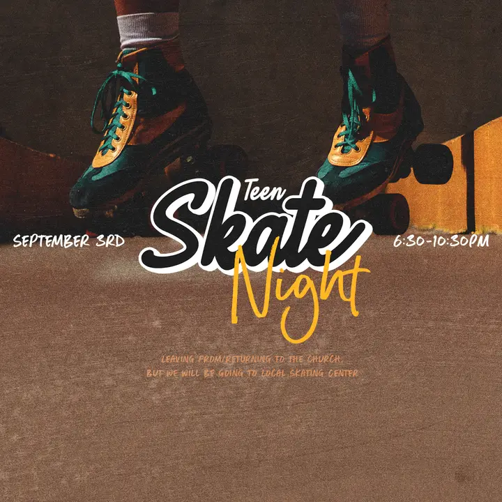 Teen Skate Night: social post