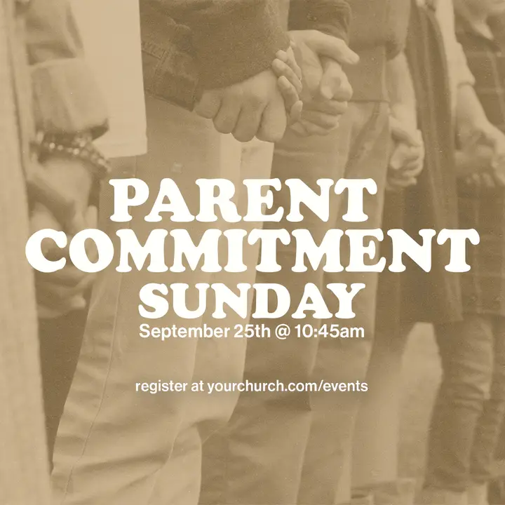 Parent Commitment Sunday: social post