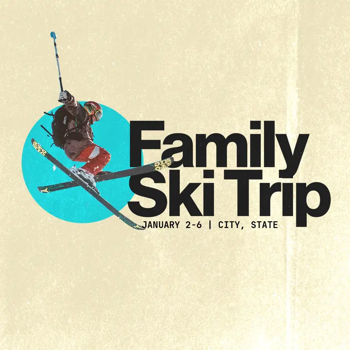 Family Ski Trip: social post