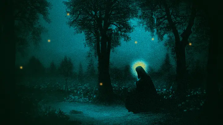 Praying In The Garden: blank slide