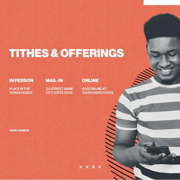 Tithes & Offerings: social post