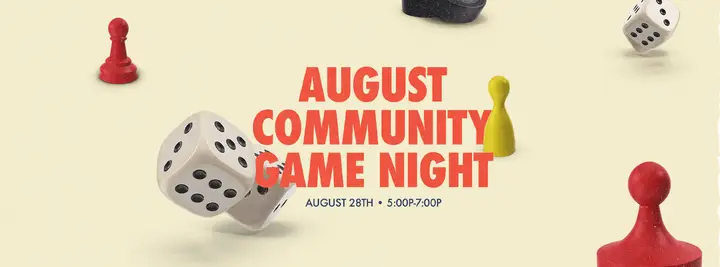 August Community Game Night: facebook cover
