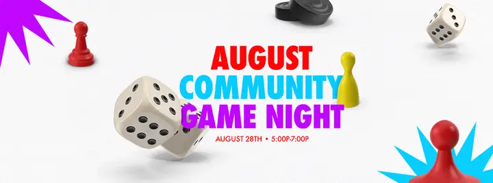August Community Game Night: facebook cover