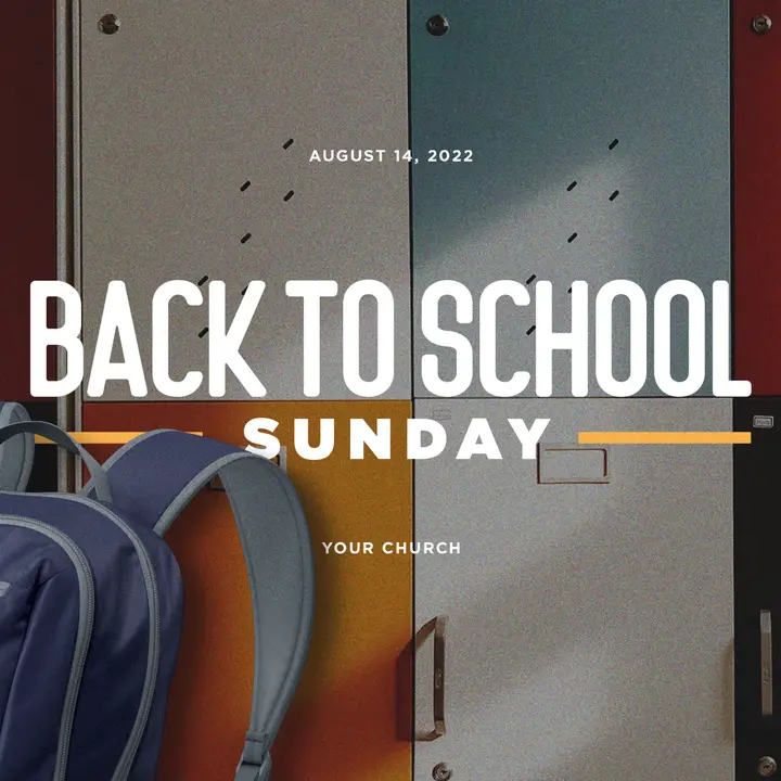 Back to School Sunday: social post