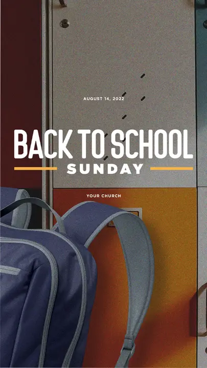 Back to School Sunday: story
