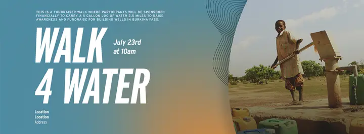 Walk 4 Water: facebook cover