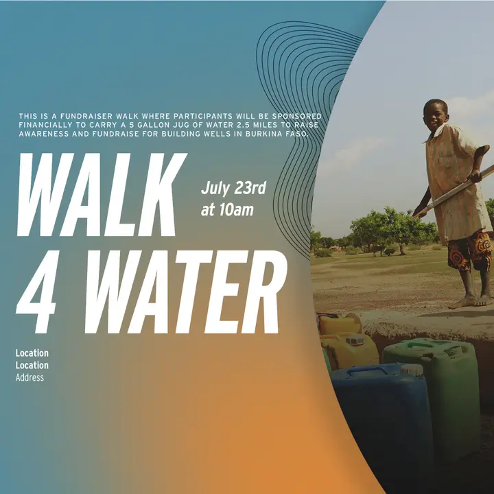 Walk 4 Water: social post