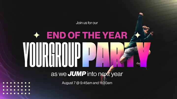 End Of The Year Small Group Party: HD slide
