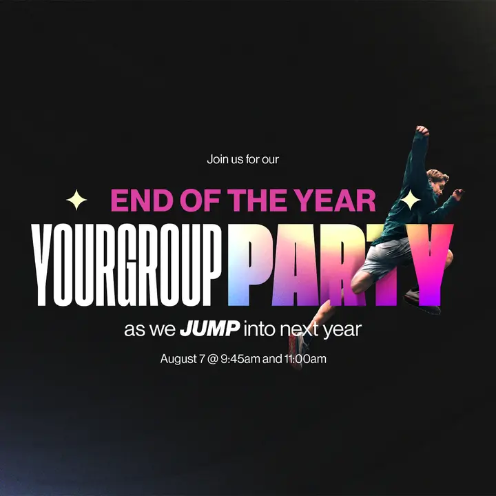 End Of The Year Small Group Party: social post